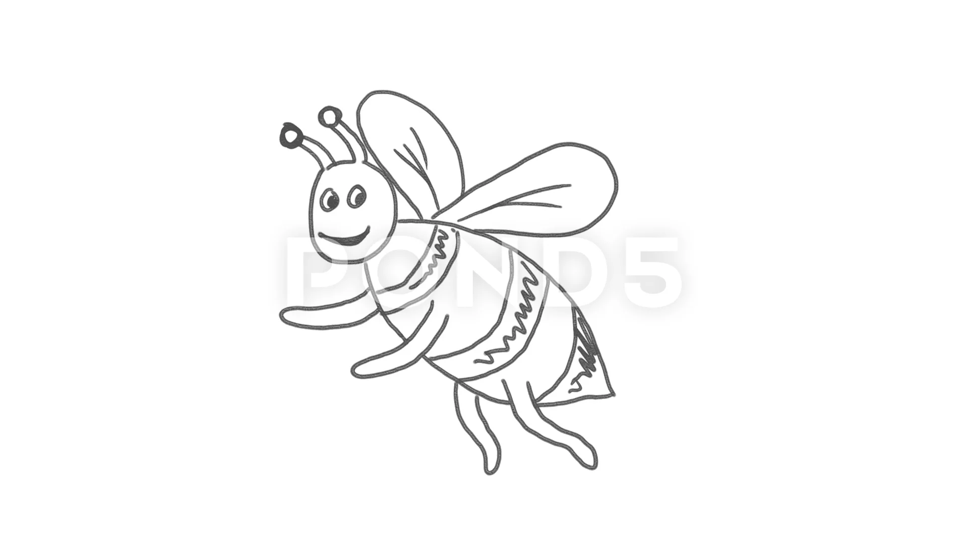 How to Draw a Bee - A Step-by-Step Cartoon Drawing Tutorial-saigonsouth.com.vn