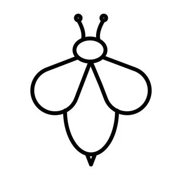 Honey Bee Icon for Beekeeping, Pollination Services, and Environmental Cons.. Stock Illustration