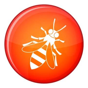Honey bee icon, flat style Stock Illustration