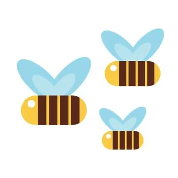 Honey Bee icon on white background. Vector illustration in trendy flat style Stock Illustration