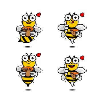 HONEY BEE Illustrazione stock