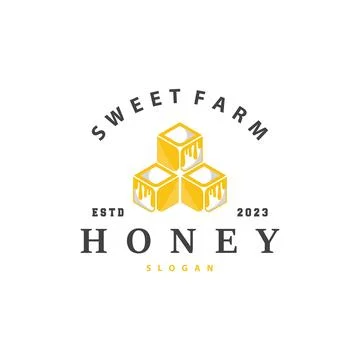 Honey Bee Logo Design Insect Vector Illustration Template Stock Illustration