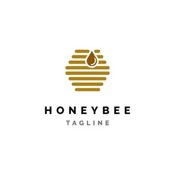 Honey bee logo Stock Illustration