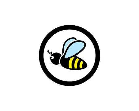Honey Bee Logo Template vector icon illustration Stock-Illustration