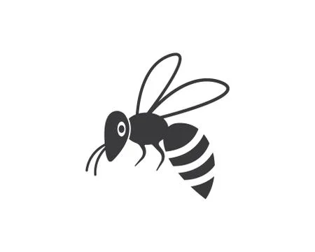 Honey Bee Logo Template vector icon illustration Stock Illustration