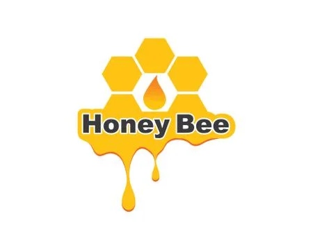 Honey Bee Logo Template vector icon illustration Stock-Illustration