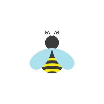 Honey Bee Logo Template vector icon illustration Stock Illustration
