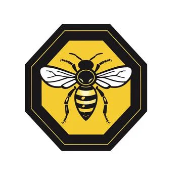 Honey Bee Logo Template vector Stock Illustration