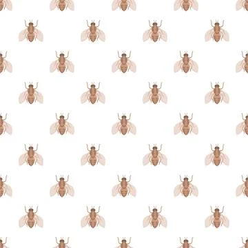 Honey bee pattern creating a repeatable texture background Stock Illustration