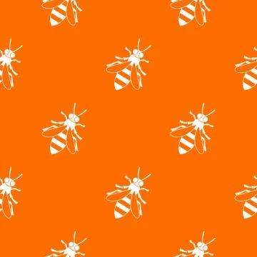 Honey bee pattern seamless Stock Illustration