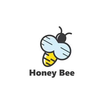 Honey Bee Template vector icon illustration Stock Illustration
