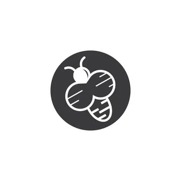 Honey Bee Template vector icon illustration Illustrazione stock