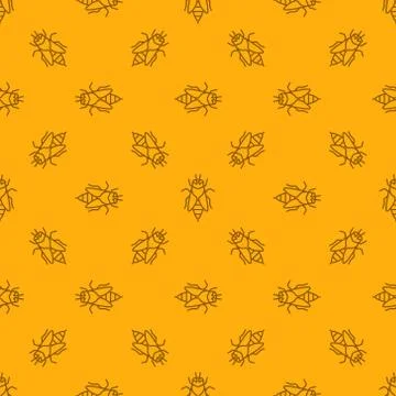 Honey bee yellow seamless pattern. Vector background Stock Illustration