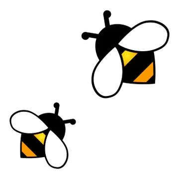 Honey bees isolated Stock Illustration