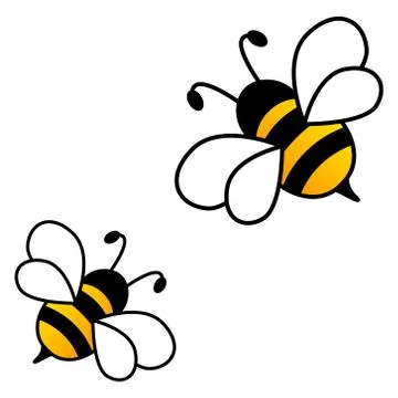 Honey bees isolated Stock Illustration