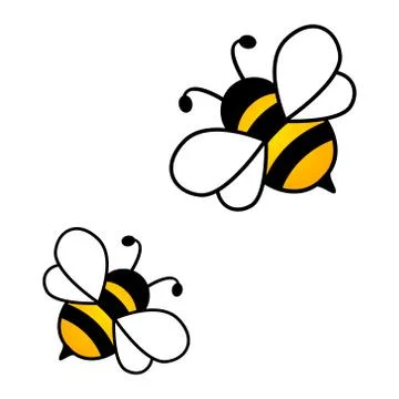 Honey bees isolated Stock Illustration
