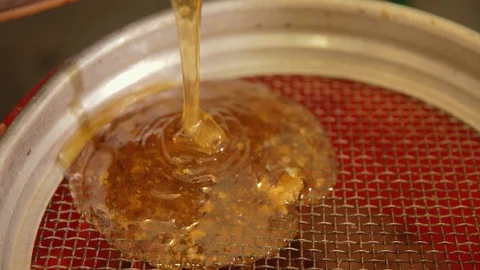 Honey being extracted Stock Footage 111992523