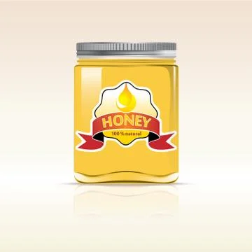 Honey Bottle Design Stock Illustration