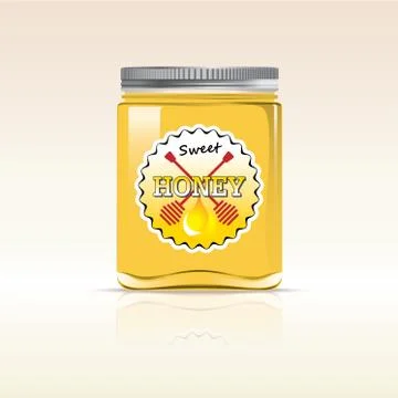 Honey Bottle Design Stock Illustration