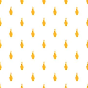 Honey bottles repeating pattern on white background Stock Illustration