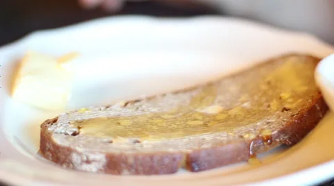 Honey Bread Stock Footage 29637894