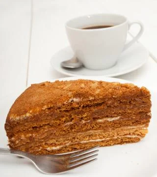 Honey cake Stock Photos