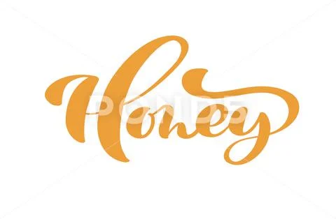 Honey Calligraphy Photos and Images