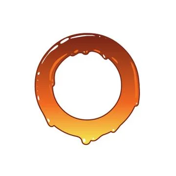 Honey circle Stock Illustration