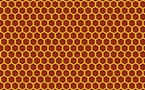 Honey comb beehive pattern textured background. Vector illustration Stock Illustration