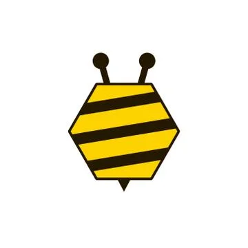 Honey comb bees logo Stock Illustration