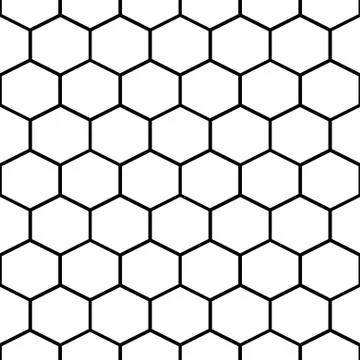 Honey comb cells vector seamless pattern. Stock Illustration