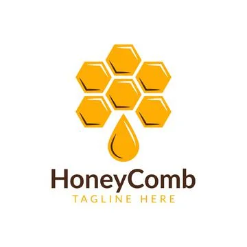 Honey Comb Logo Template Design Vector, Emblem, Honey Design Concept, Creativ Stock Illustration