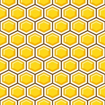 Honey comb pattern cells vector background Stock Illustration