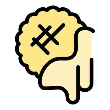 Honey cookie icon vector flat Illustrazione stock
