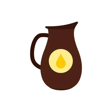 Honey crock flat icon Stock Illustration