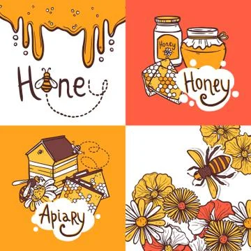 Honey Design Concept Illustration