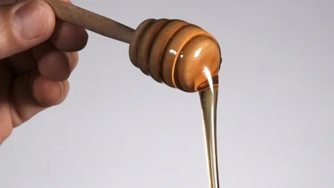 Honey Dipper Isolated On White Stock Footage 114838864