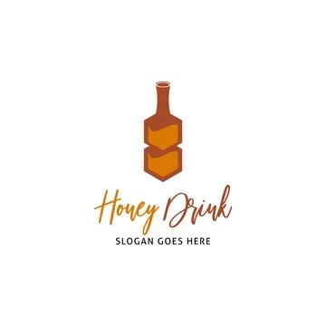Honey Drink Icon Vector Logo Template Illustration Design Illustrazione stock
