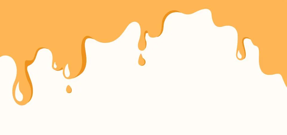 Honey drip vector illustration. Liquid drop yellow color banner background Stock Illustration