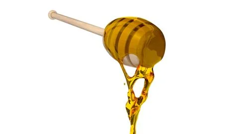 Honey dripper isolated 3D render Stock Illustration