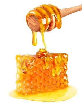 Honey dripping Stock Photos