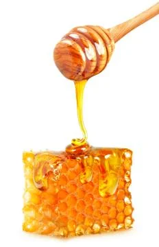 Honey dripping Stock Photos