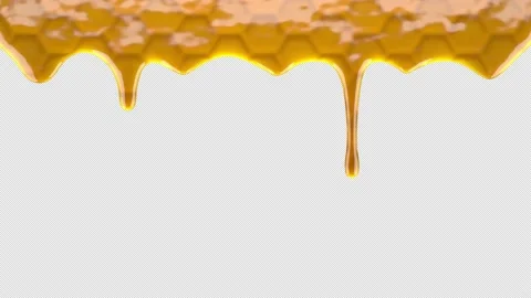 Honey drips on transparent Stock Footage 172301965