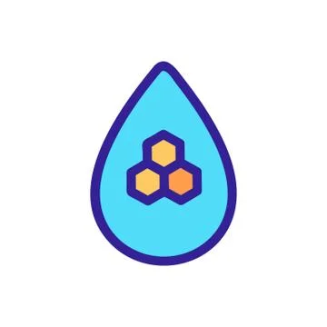 The honey drop drains the icon vector. Isolated contour symbol illustration 스톡 일러스트