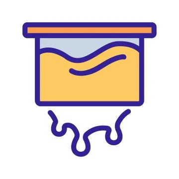 The honey drop drains the icon vector. Isolated contour symbol illustration 스톡 일러스트