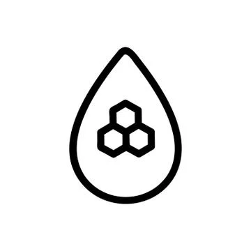 The honey drop drains the icon vector. Isolated contour symbol illustration 스톡 일러스트