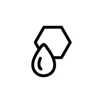 The honey drop drains the icon vector. Isolated contour symbol illustration 스톡 일러스트