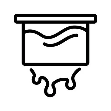 The honey drop drains the icon vector. Isolated contour symbol illustration 스톡 일러스트