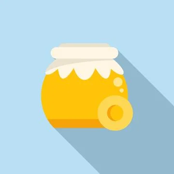 Honey drop icon flat vector. Candy cold 스톡 일러스트