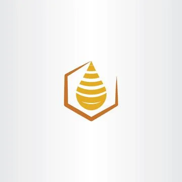 Honey drop logo vector icon Illustrazione stock